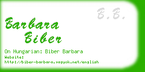 barbara biber business card